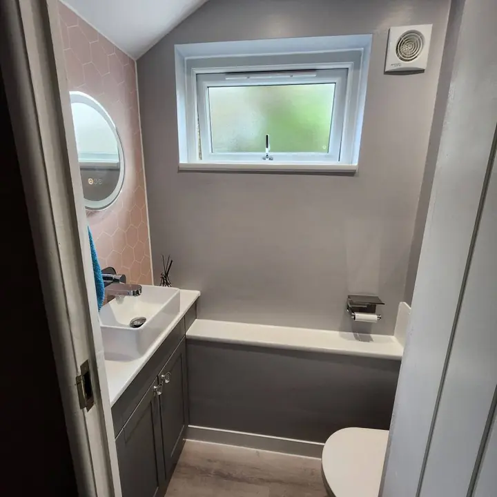 Grey cloakroom