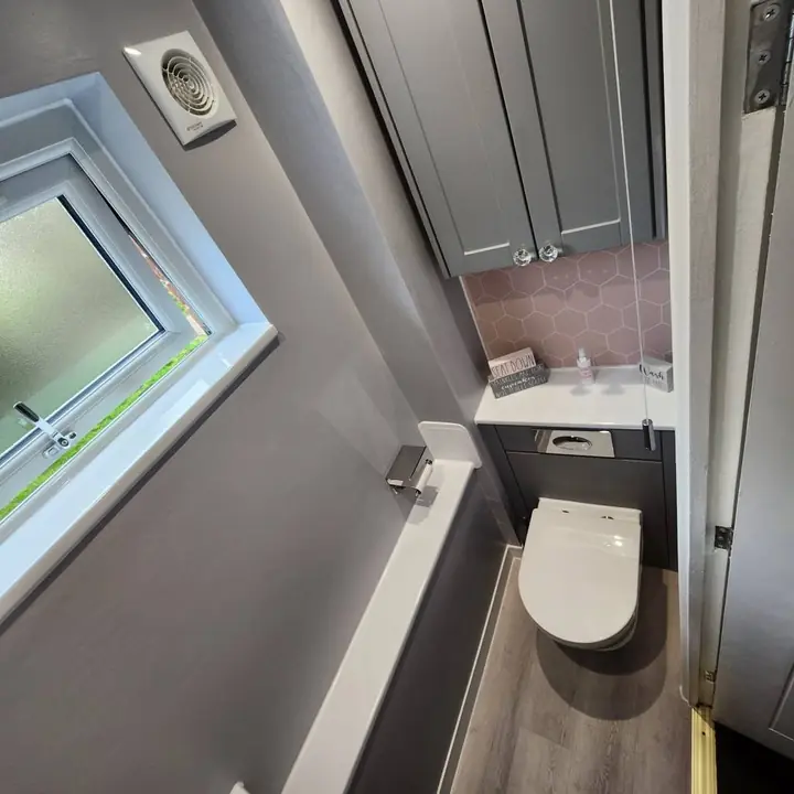 Grey cloakroom