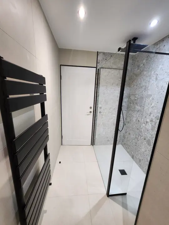 Terrazzo walk-in shower room